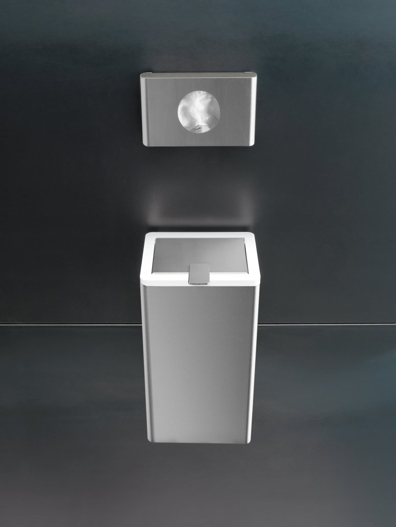 Sanitary bag dispenser and waste bin